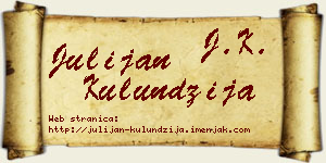 Julijan Kulundžija vizit kartica